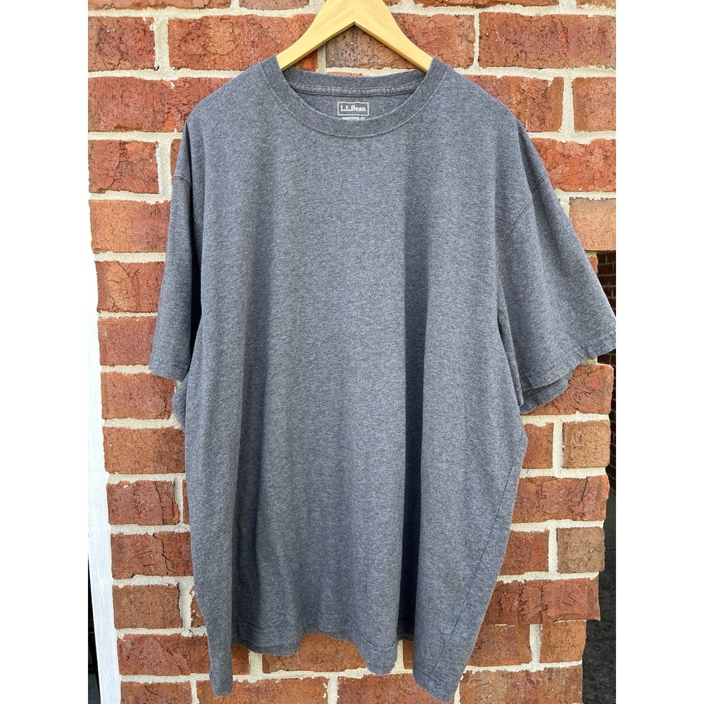 LLBean Men's Grey T-shirt Size XXXL Traditional Fit
